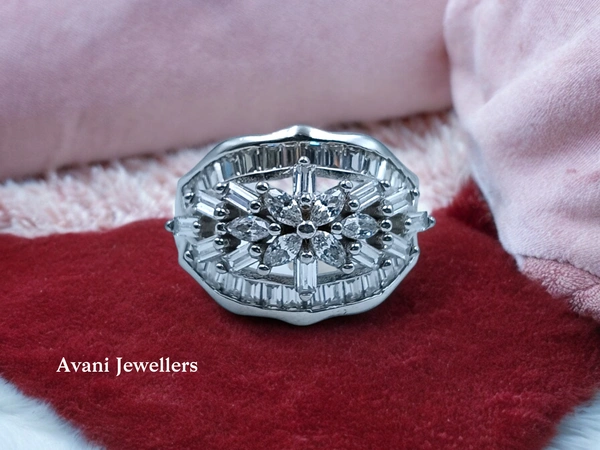Silver Ladies Cocktail Ring - 6.79, 16