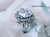 Silver Ladies Cocktail Ring - 7.05, 18