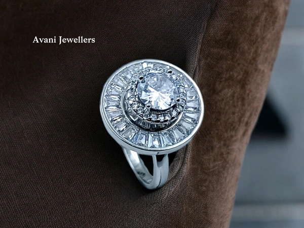 Silver Ladies Cocktail Ring - 6.93, 14