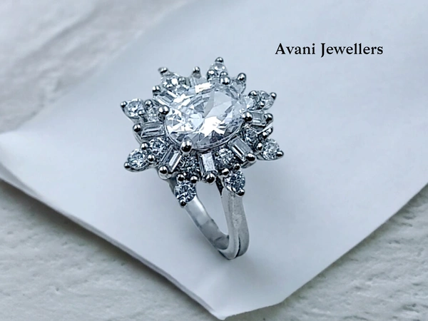 Silver Ladies Cocktail Ring - 3.41, 10