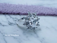 Silver Ladies Cocktail Ring - 3.41, 10
