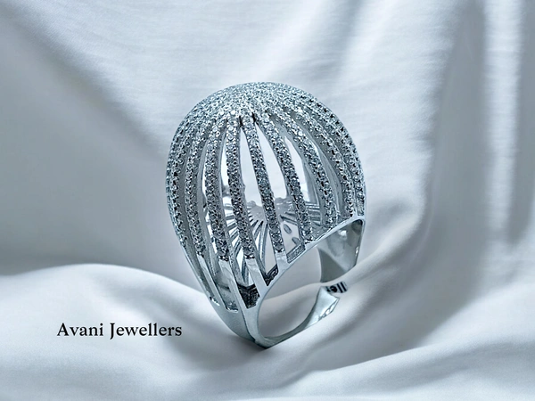 Silver Ladies Cocktail Ring