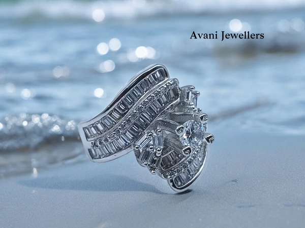 Silver Ladies Cocktail Ring - 8.53, 16