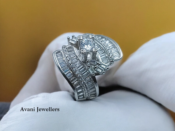 Silver Ladies Cocktail Ring - 8.53, 16