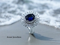Silver Ladies Cocktail Ring - 6.55, 13
