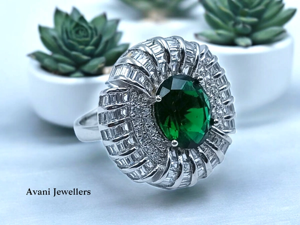 Silver Ladies Cocktail Ring - 9.76, 18