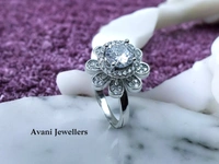 Silver Ladies Cocktail Ring - 5.57, 18