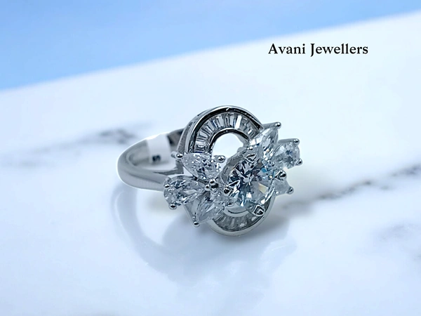 Silver Ladies Cocktail Ring - 4.98, 12