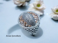 Silver Ladies Cocktail Ring - 7.14, 19