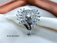 Silver Ladies Cocktail Ring - 5.44, 20