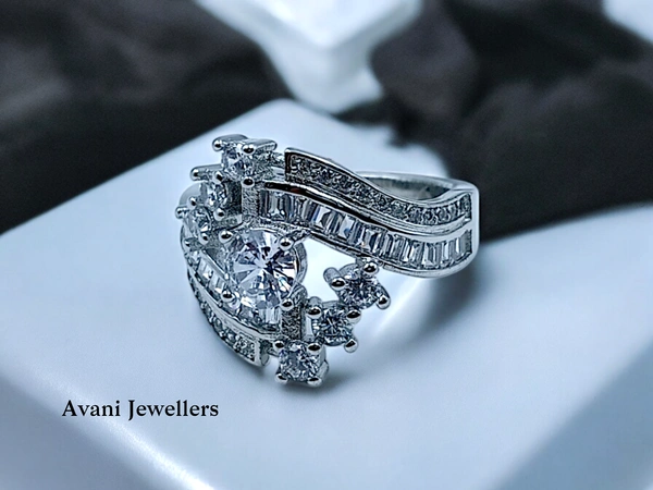 Silver Ladies Cocktail Ring - 4.79, 12