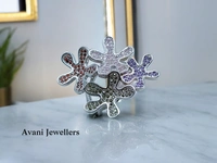 Silver Ladies Cocktail Ring - 8.67, 16