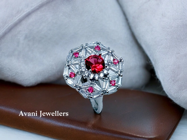 Silver Ladies Cocktail Ring - 4.86, 14