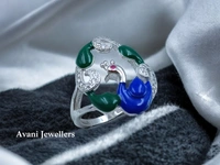 Silver Ladies Cocktail Ring - 4.83, 17