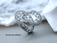 Silver Ladies Cocktail Ring - 6.88, 18