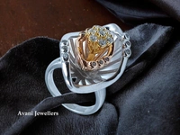Silver Ladies Cocktail Ring - 8.83, 11