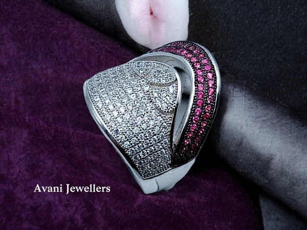 Silver Ladies Cocktail Ring - 9.89, 13