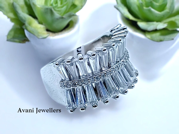 Silver Ladies Cocktail Ring - 7.94, 11