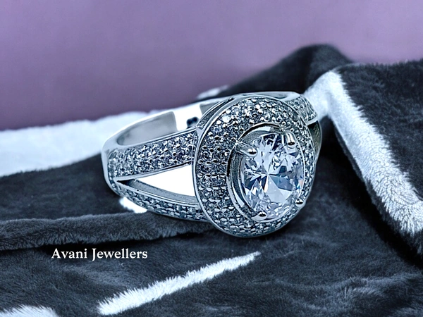 Silver Ladies Cocktail Ring - 4.81, 15