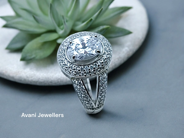 Silver Ladies Cocktail Ring - 4.81, 15