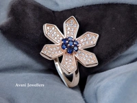 Silver Ladies Cocktail Ring - 4.05, 15