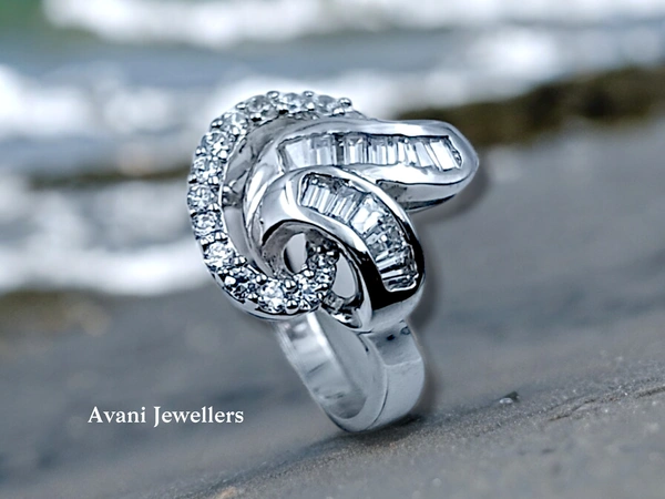 Silver Ladies Cocktail Ring - 6.18, 17