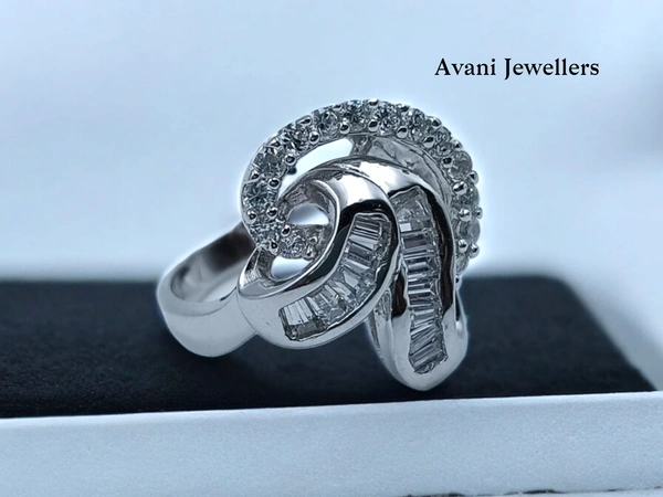 Silver Ladies Cocktail Ring - 6.18, 17