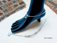 Silver Fancy Paayal - 32.3, 10.5 Inch