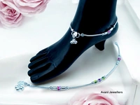 Silver Fancy Paayal - 31.8, 10.5 Inch