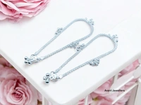 Silver Fancy Paayal - 27.8, 10.5 Inch