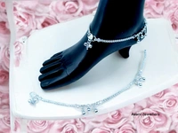 Silver Fancy Paayal - 27.9, 10.5 Inch