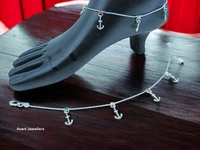 Silver Fancy Paayal - 12.03, 10.5 Inch