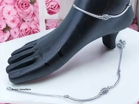 Silver Fancy Paayal - 15.3, 10 Inch