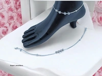 Silver Fancy Paayal - 12.22, 10.5 Inch