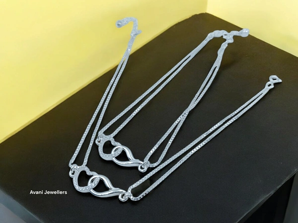 Silver Fancy Paayal - 10.5 Inch, 11.72