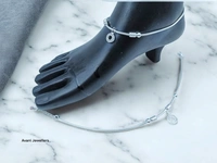Silver Fancy Paayal - 10.5 Inch, 18.3