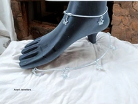 Silver Fancy Paayal - 19.24, 10.5 Inch