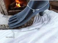 Silver Fancy Paayal - 15.14, 10.5 Inch