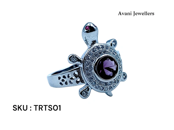 Silver Tortoise Fancy Ring - 3.75, 12