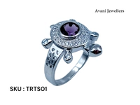 Silver Tortoise Fancy Ring - 3.75, 12