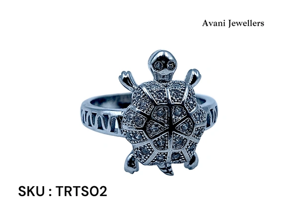 Silver Tortoise Fancy Ring - 7.08, 25