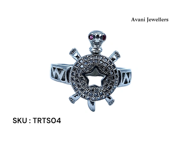 Silver Tortoise Fancy Ring - 6.2, 22