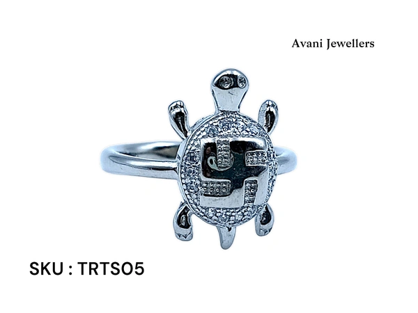 Silver Tortoise Fancy Ring - 9, 3.06