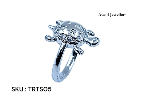Silver Tortoise Fancy Ring - 9, 3.06
