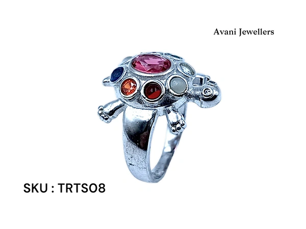 Silver Tortoise Fancy Ring - 3.51, 9