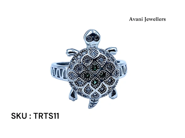 Silver Tortoise Fancy Ring - 7.1, 21