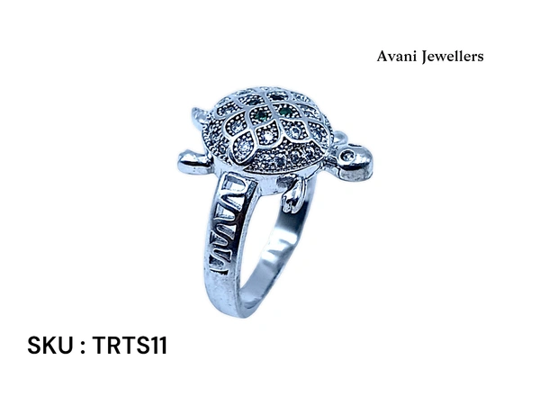 Silver Tortoise Fancy Ring - 7.1, 21