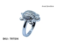 Silver Tortoise Fancy Ring - 2.95, 9