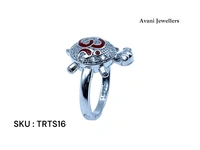 Silver Tortoise Fancy Ring - 3.31, 9