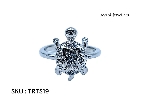 Silver Tortoise Fancy Ring - 2.77, 10